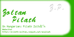 zoltan pilath business card